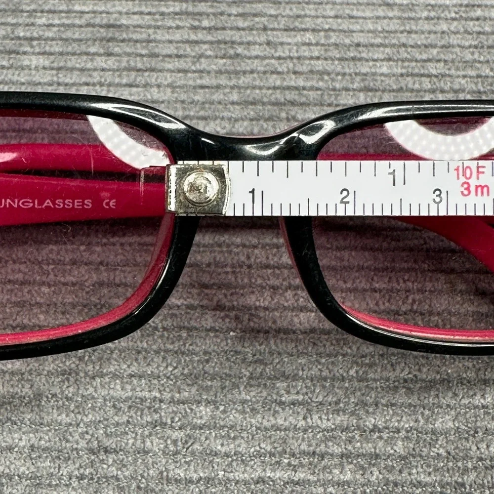 Kerastase Y2K Sunglasses Black Pink Rectangular Wave Temple K50033 C044 51-15